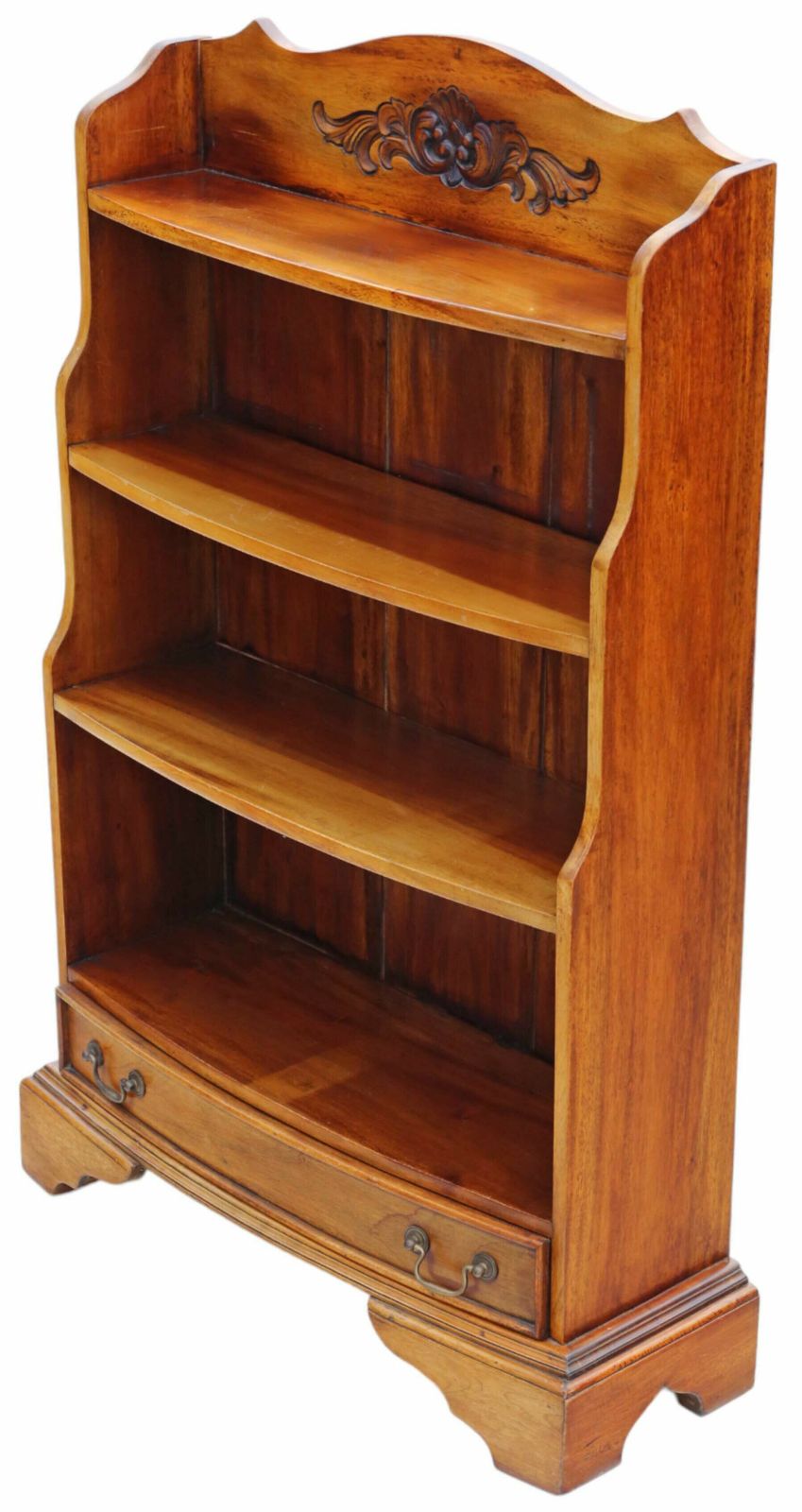 Antique Vintage Late 20th Century Large Mahogany Waterfall Bookcase photo furniture