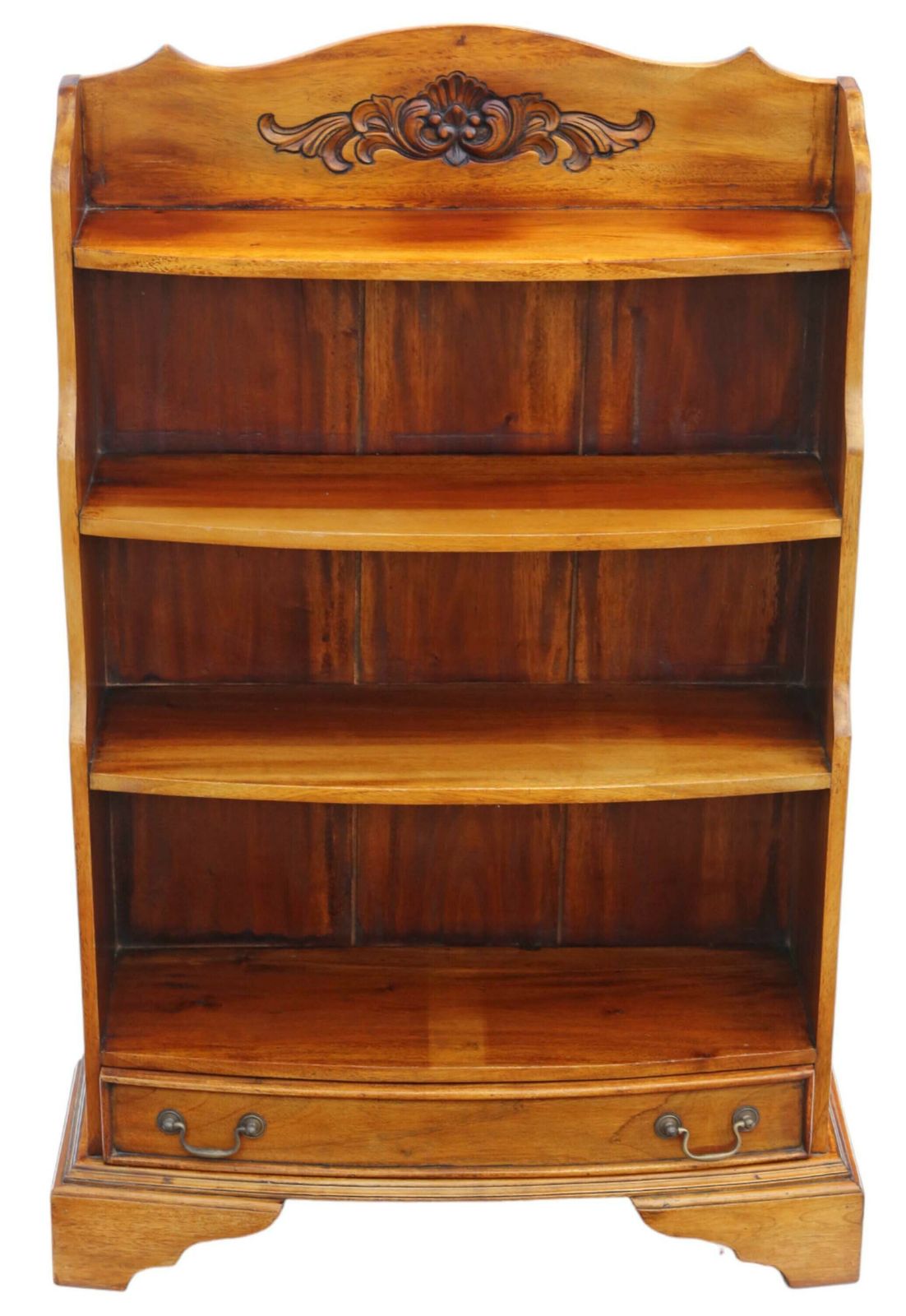 Antique Vintage Late 20th Century Large Mahogany Waterfall Bookcase photo for sale
