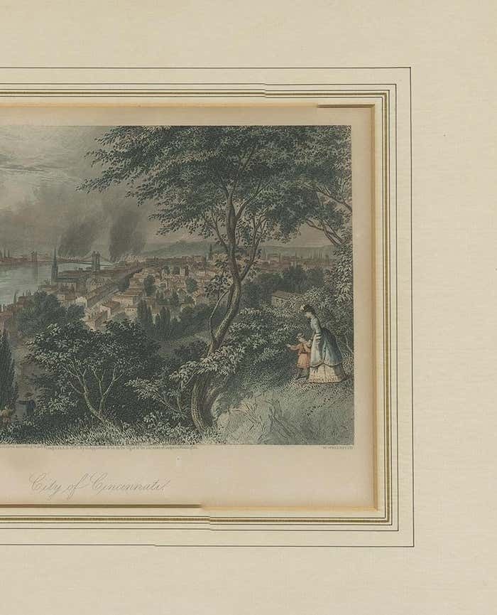 Antique Print Of The City Of Cincinnati By Appleton, 1872 photo Art