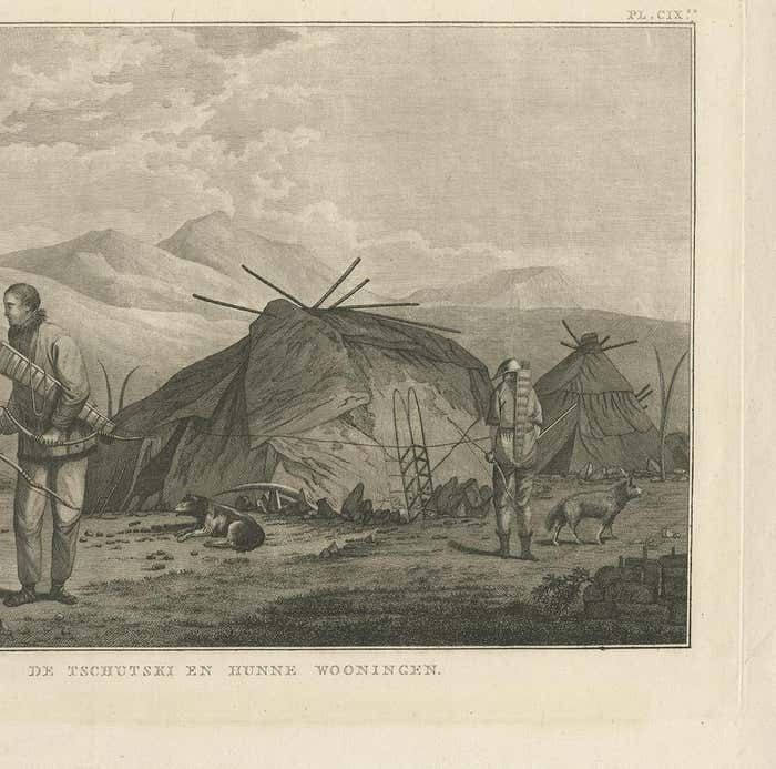 Antique Print Of Chukchi People By Cook, 1803 photo Art