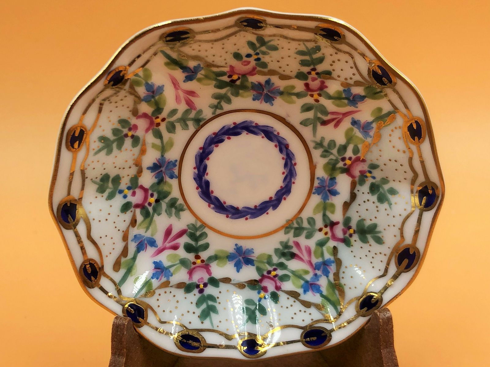 Paris Royal Limoges Porcelain Butterfly Miniature Decorative Display Tea Cup And Saucer. photo vinterior