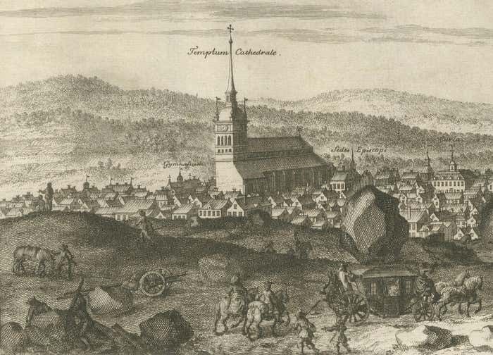 Westras: A Jan Van Aveelen Engraving From 'Sweden Ancient And Modern', 1701 photo vintage