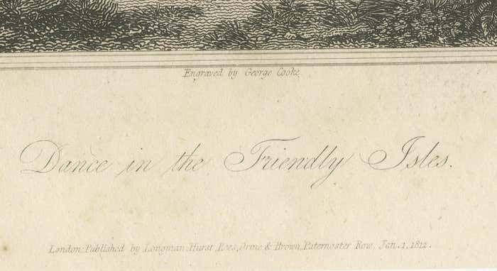 Rhythms Of The Pacific: A Communal Dance In Tonga, Engraving Published In 1812 photo vinterior