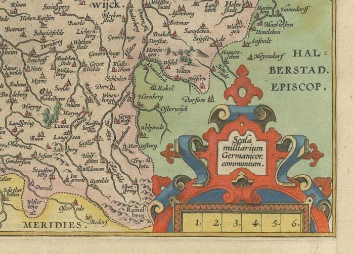 Duchy Of Brunswick Lüneburg, 1595: A Renaissance Cartographic Masterpiece photo 382.0