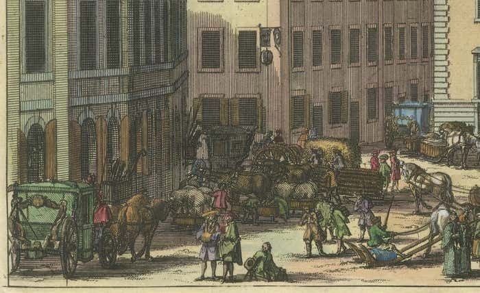 Banking On Prosperity: Södra Bancohuset Of Stockholm In A 1691 Swidde Engraving photo Art