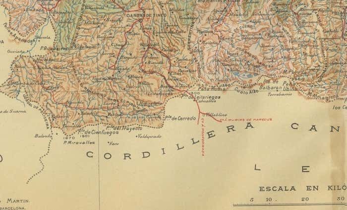 The Lay Of The Land: A 1901 Topographic Map Of Oviedo, Asturias photo furniture