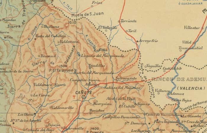 Cuenca 1901: A Historical Cartographic Detailing Of High Plains And Mountains photo for sale