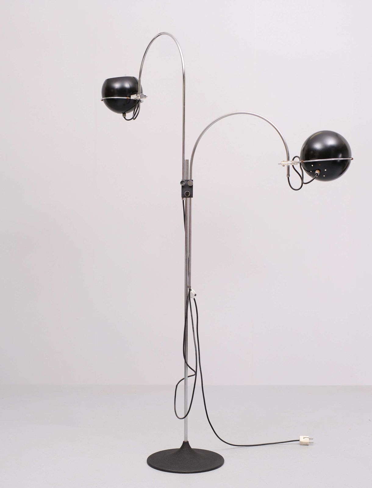 Vintage Space Age Gepo Double Arc Eyeball Floor Lamp, Mid Century photo Lighting