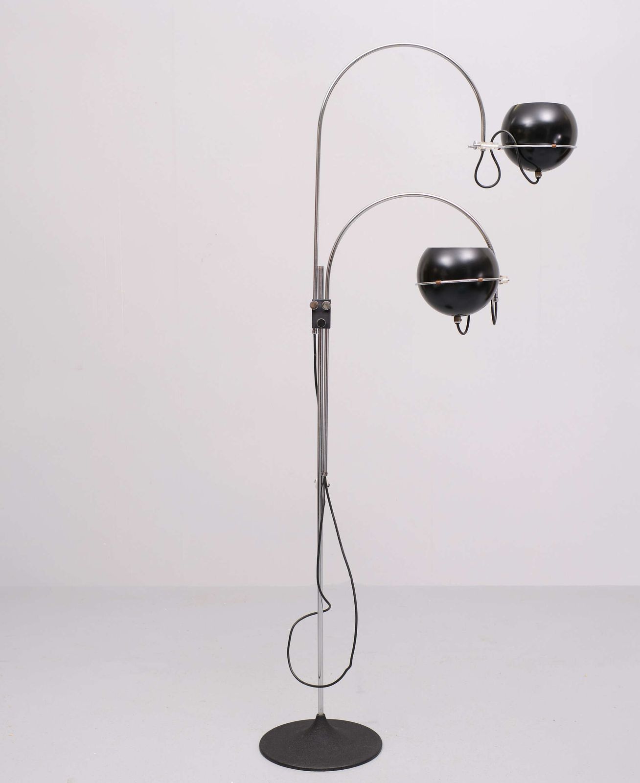Vintage Space Age Gepo Double Arc Eyeball Floor Lamp, Mid Century photo vintage