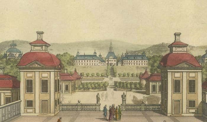 Salsta Castle In Pastoral Uppland, Sweden: A Dahlberg Engraving, 1694 photo 273.0