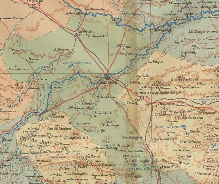 Albacete, Spain   1902: A Cartographic Depiction Of Landscape And Infrastructure photo 315.0