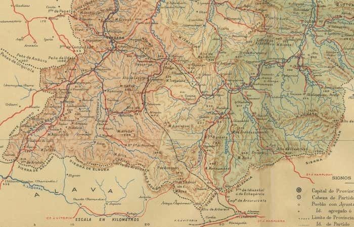 Gipuzkoa 1902: A Cartographic Snapshot Of The Basque Coastline And Highlands photo for sale