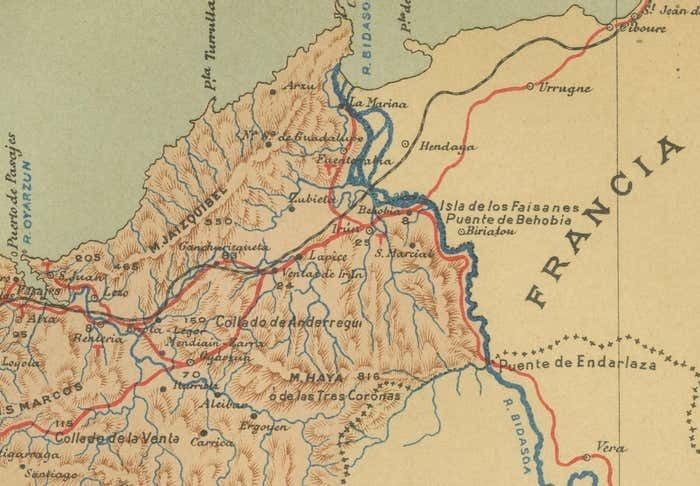Gipuzkoa 1902: A Cartographic Snapshot Of The Basque Coastline And Highlands photo Art