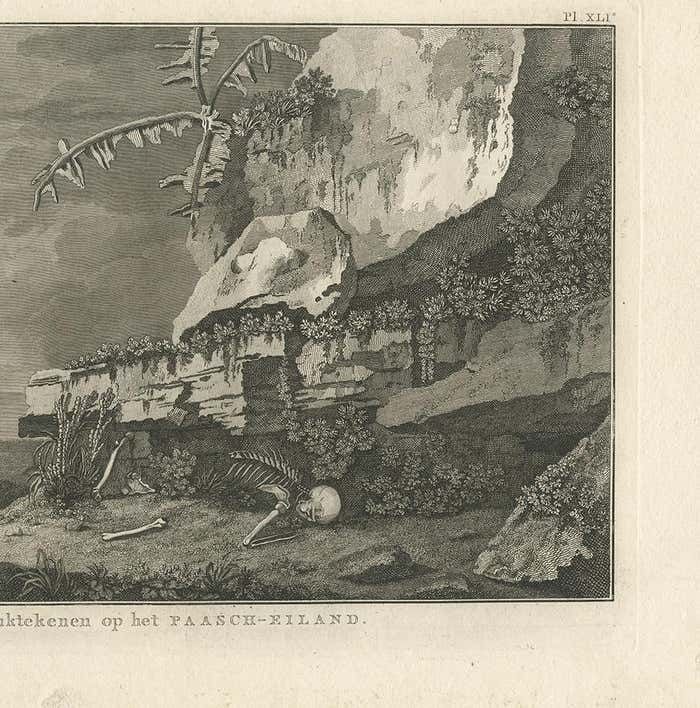 Antique Print Of Easter Island By Cook, 1803 photo Art