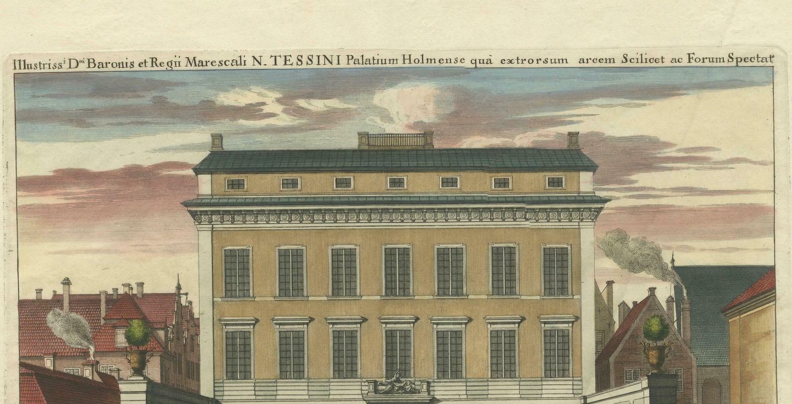Baroque Dignity: Tessin Palace In Stockholm Captured By J. Van Den Aveelen, 1702 photo 413.0