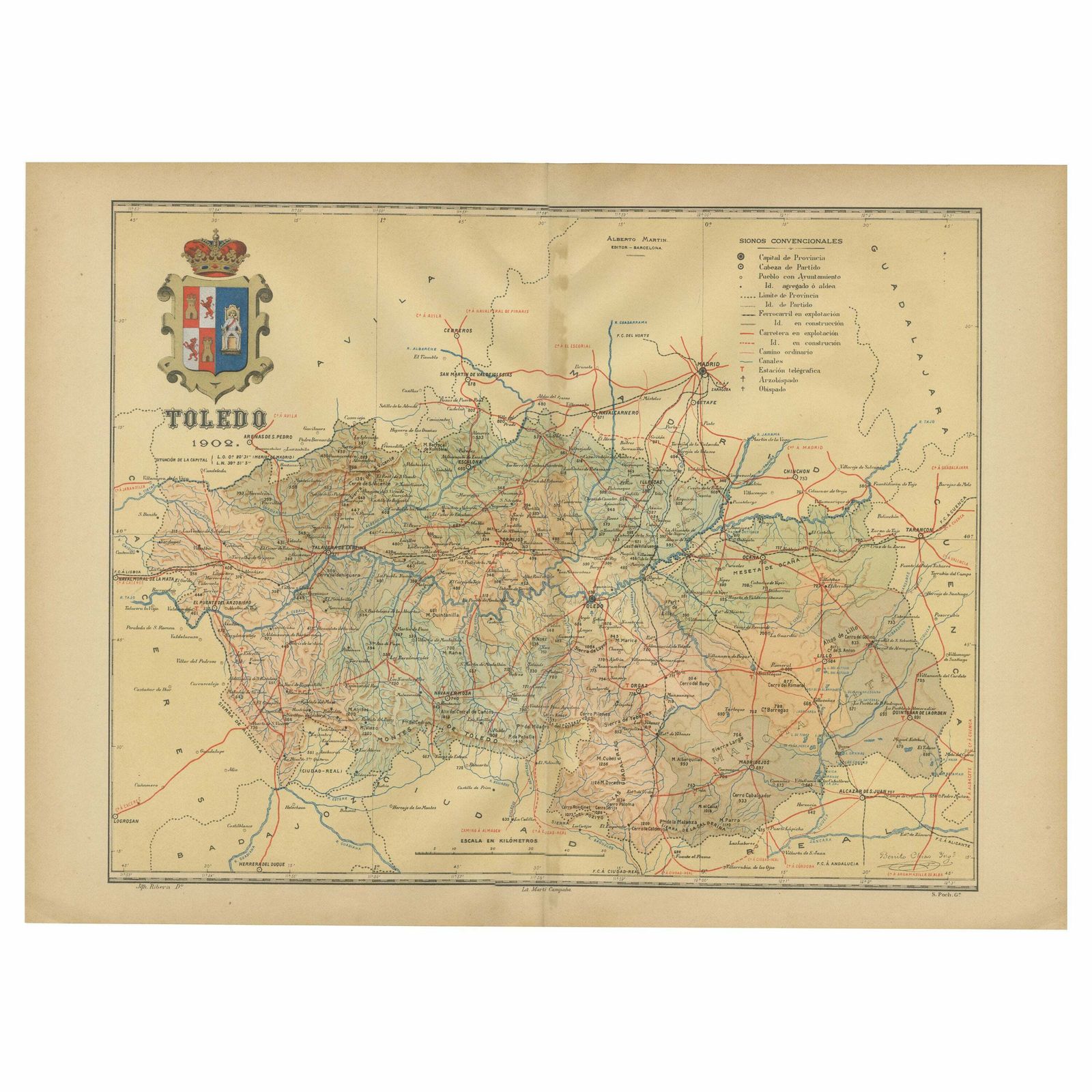 Toledo 1902: A Historical Cartographic Study Of This Spanish Province