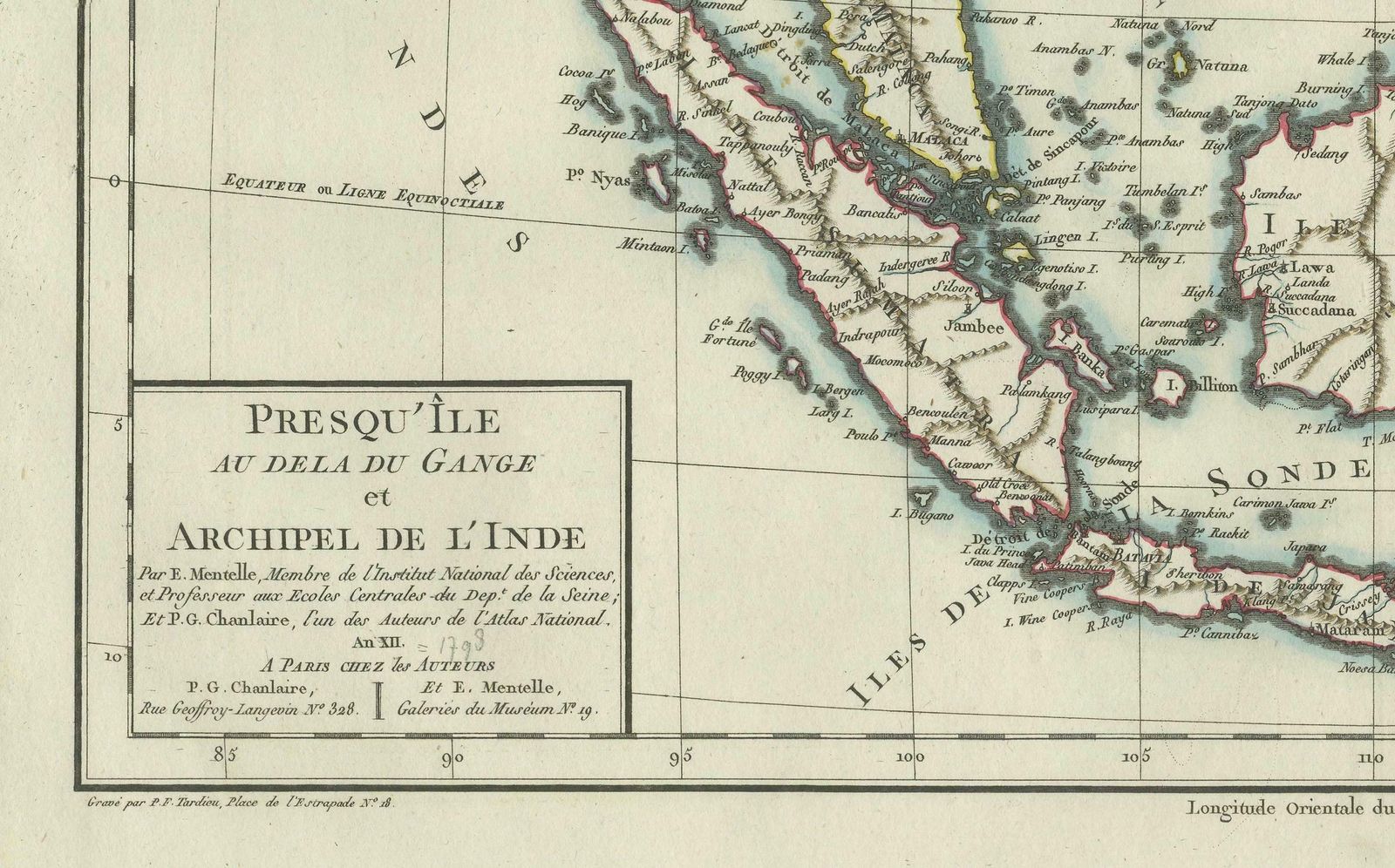 1797 Tardieu Map Of Southeast Asia: The Malay Archipelago And Beyond photo buy