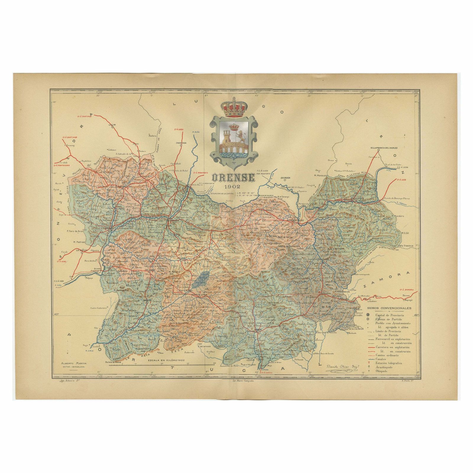 Orense In Depth: A 1902 Topographical Map Of Galicia's Mountainous Province