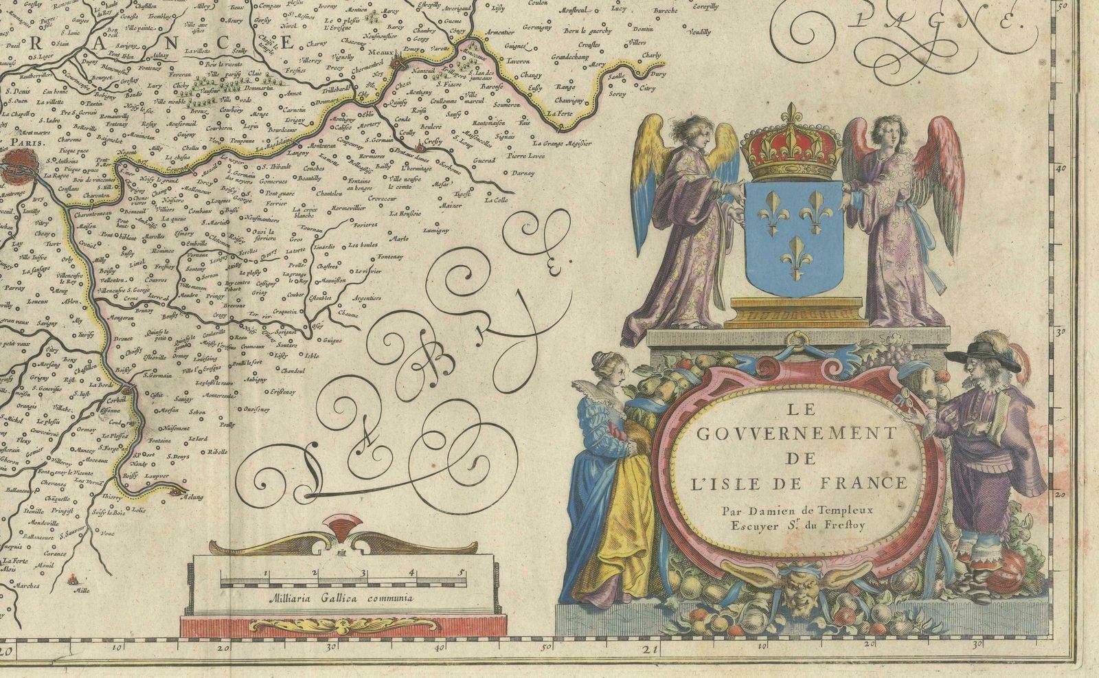 Mapping The Heart Of France: Willem Blaeu's 17th Century île De France, Ca.1650 photo buy