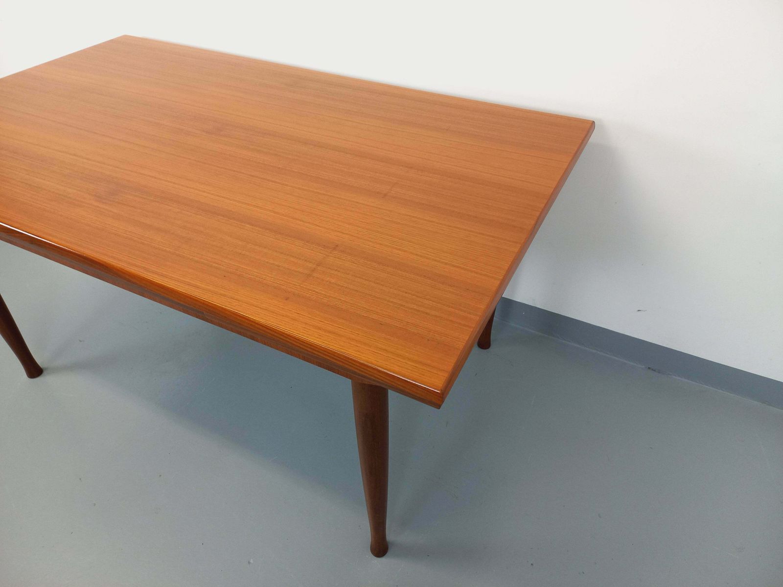 1419.0 Scandinavian Rectangular Table With Round Teak Legs photo