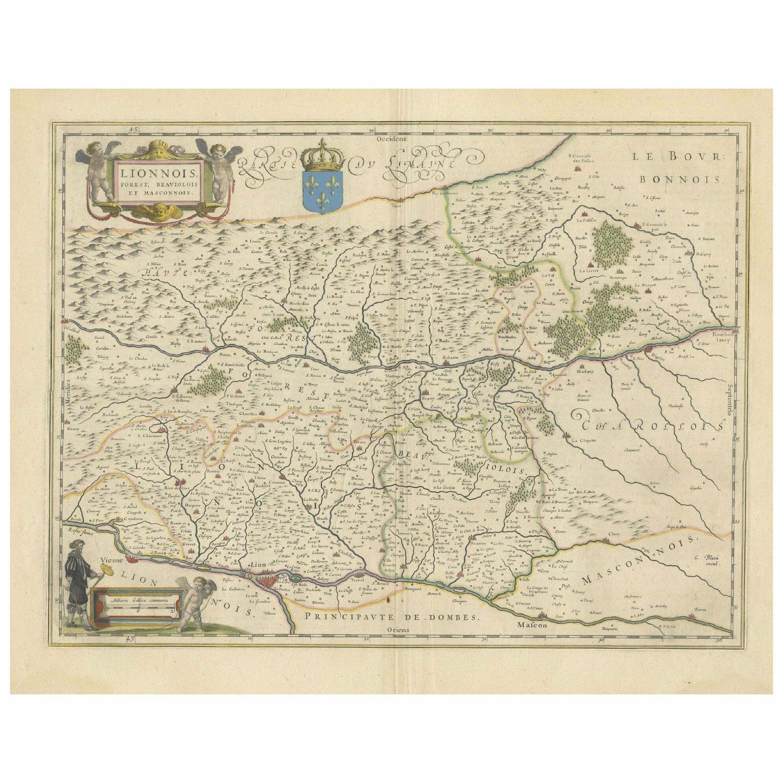 Lyonnais, Beaujolais, Forez, Mâconnais: A 1644 Depiction Of France's Provinces