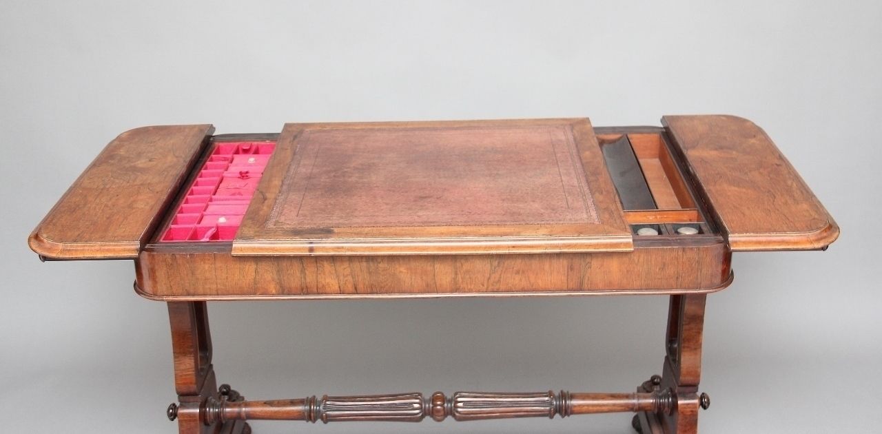Furniture 19th Century Rosewood Writing Table photo