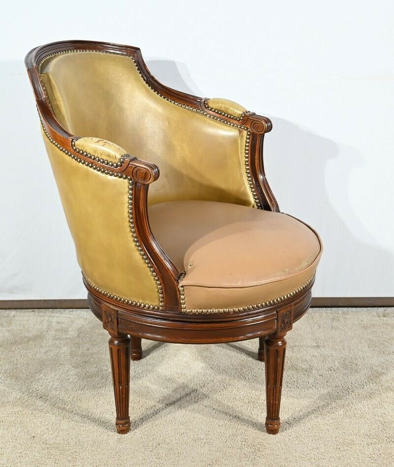 Beech Swivel Office Armchair, Louis XVI Style – Late 19th Century photo 2329.1290326900003