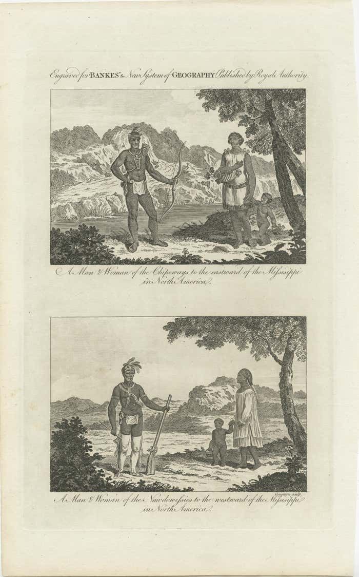 Engraved Representations Of North American Tribes Around The Mississippi, 1787 photo furniture