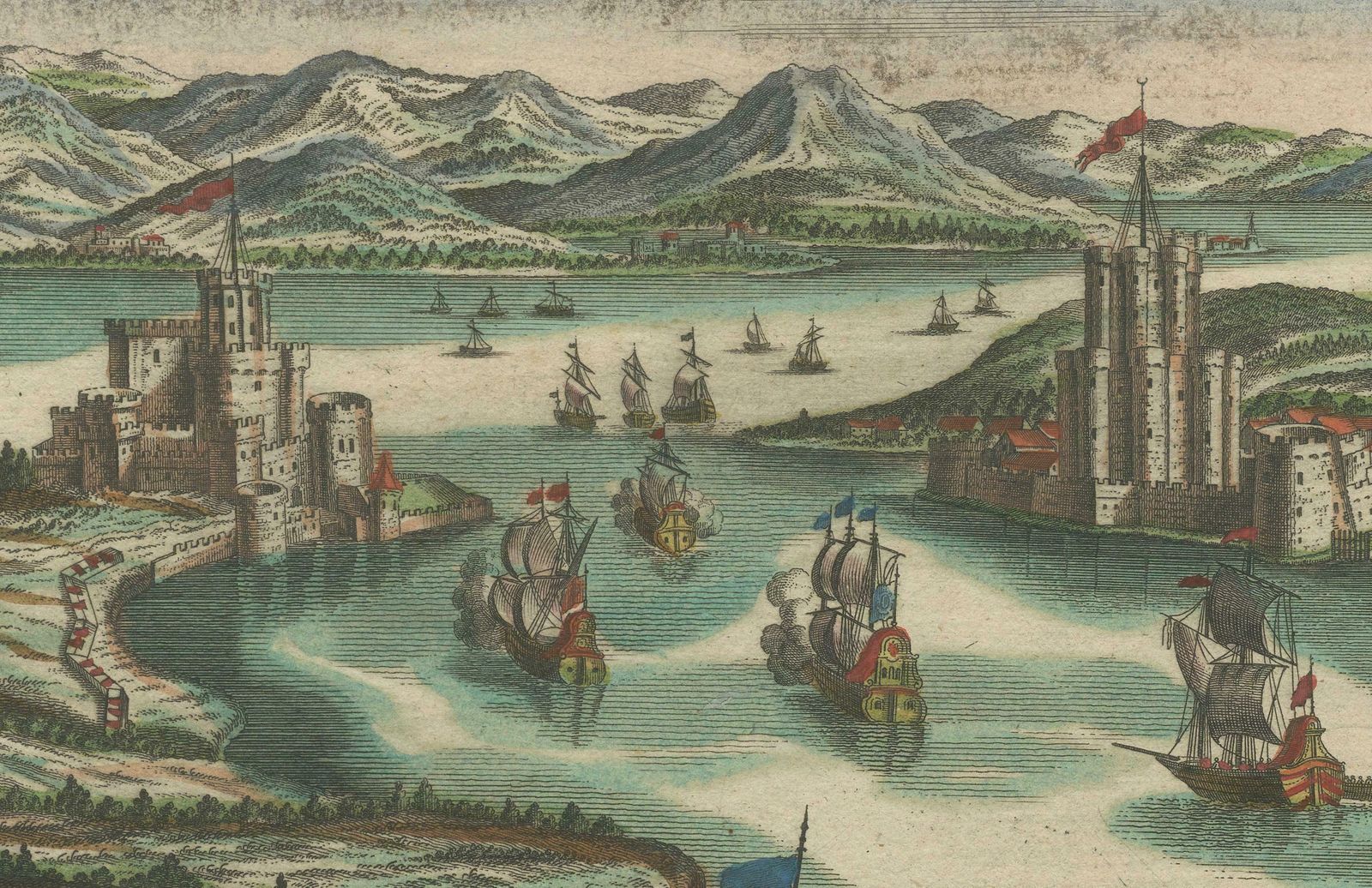 The Dardanelles In The Age Of Sail: A Panoramic Etching, Ca.1765 photo 1308.0