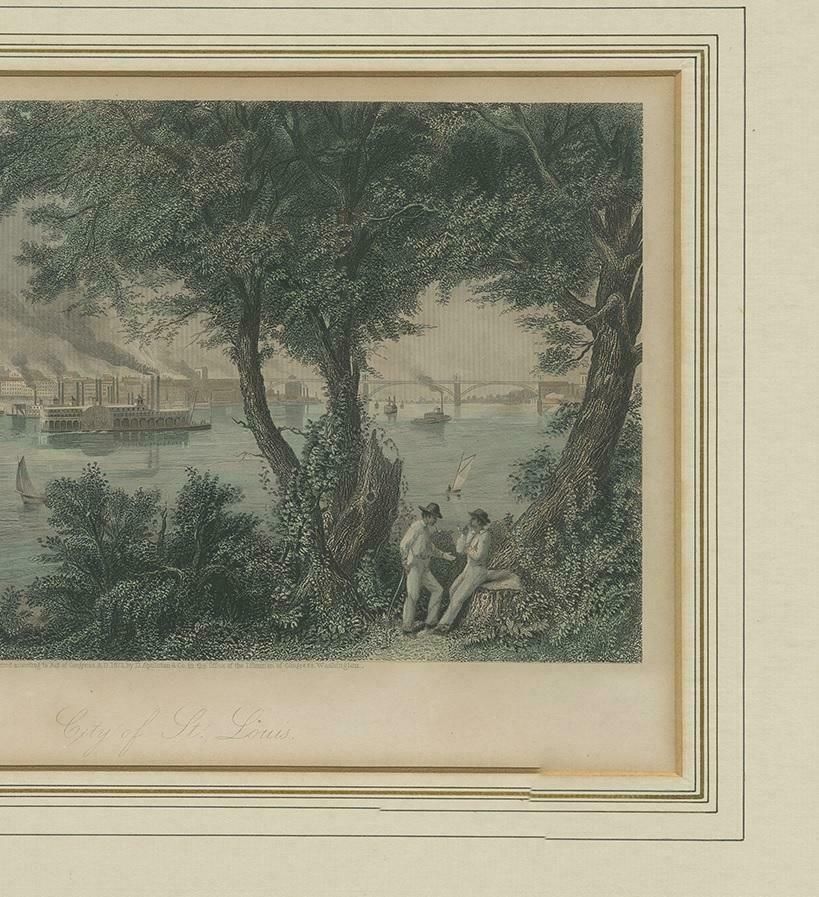 Antique Print Of The City Of St. Louis By Appleton, 1872 photo Art