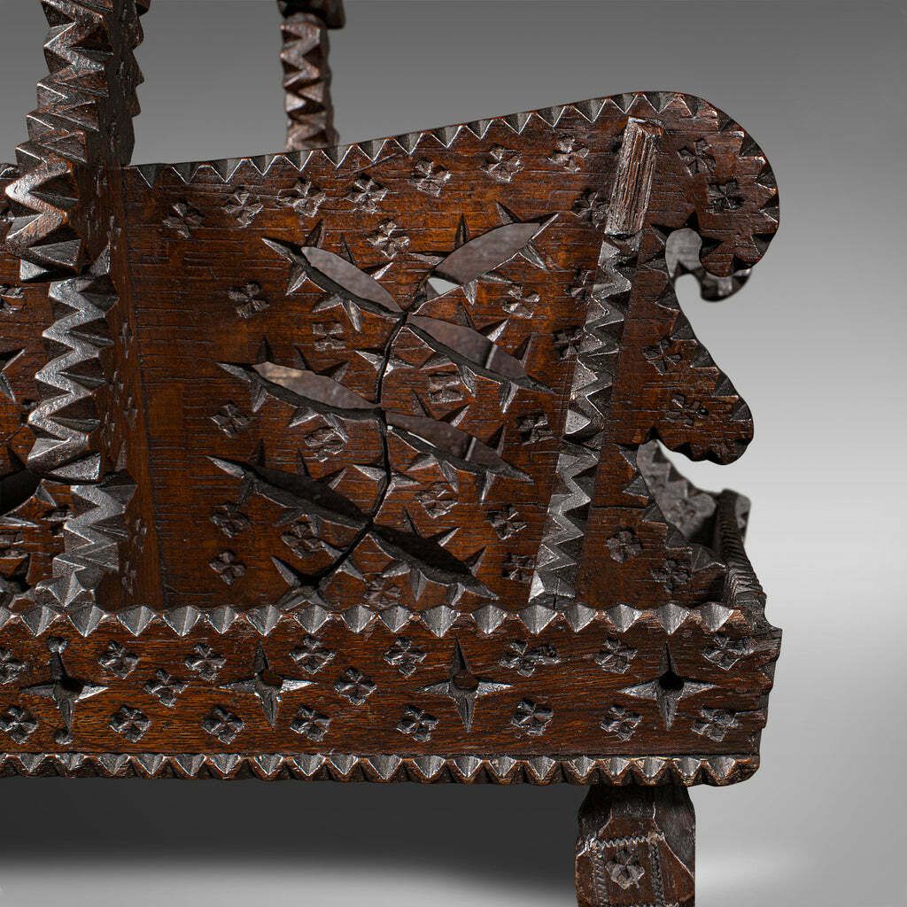 photo furniture Antique Truffle Collecting Trug, German, Oak, Basket, Black Forest, Victorian