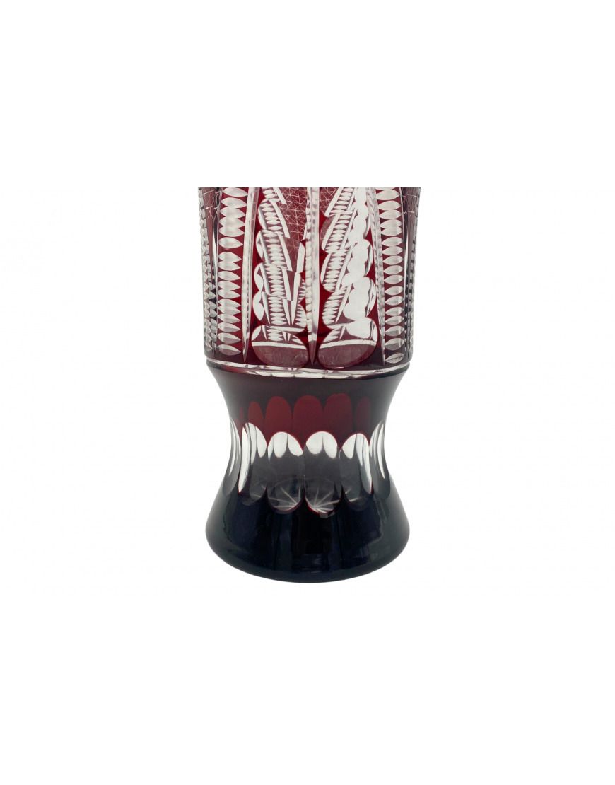 Burgundy Crystal Vase, Poland, 1960s. photo Home Decor