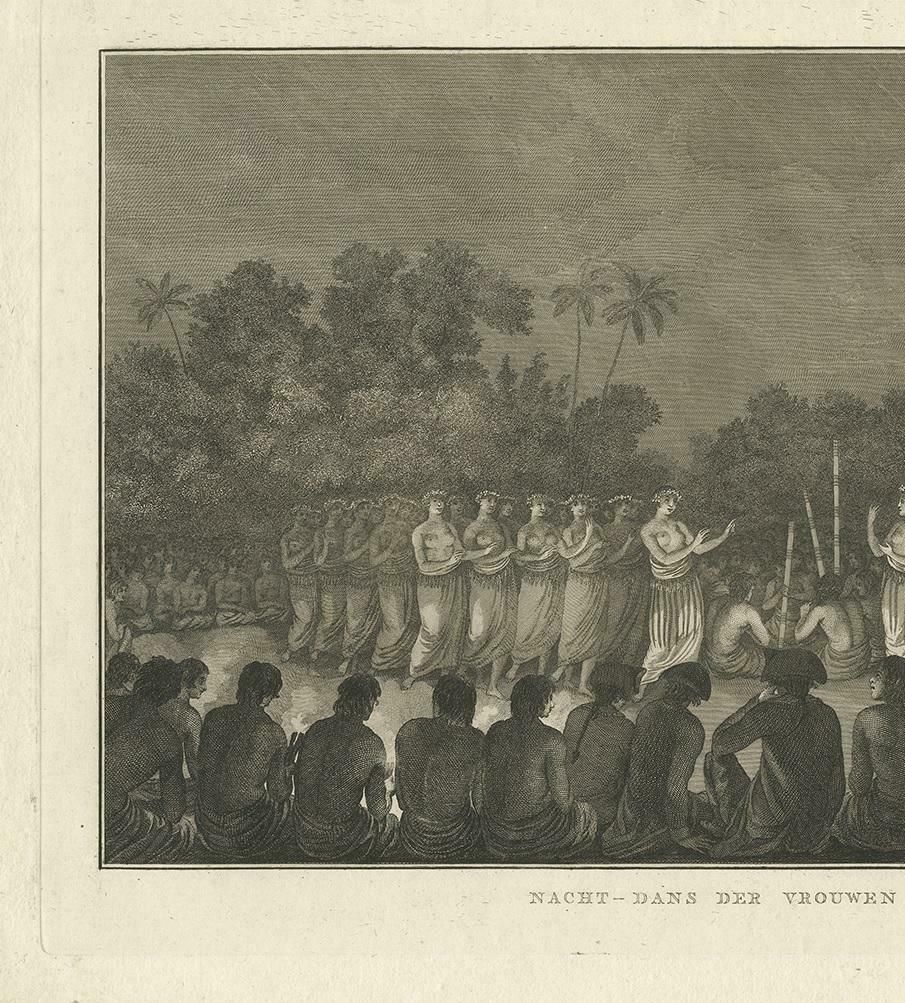 Antique Print Of A Night Dance By Women From Hapaee By Cook, 1803 photo furniture
