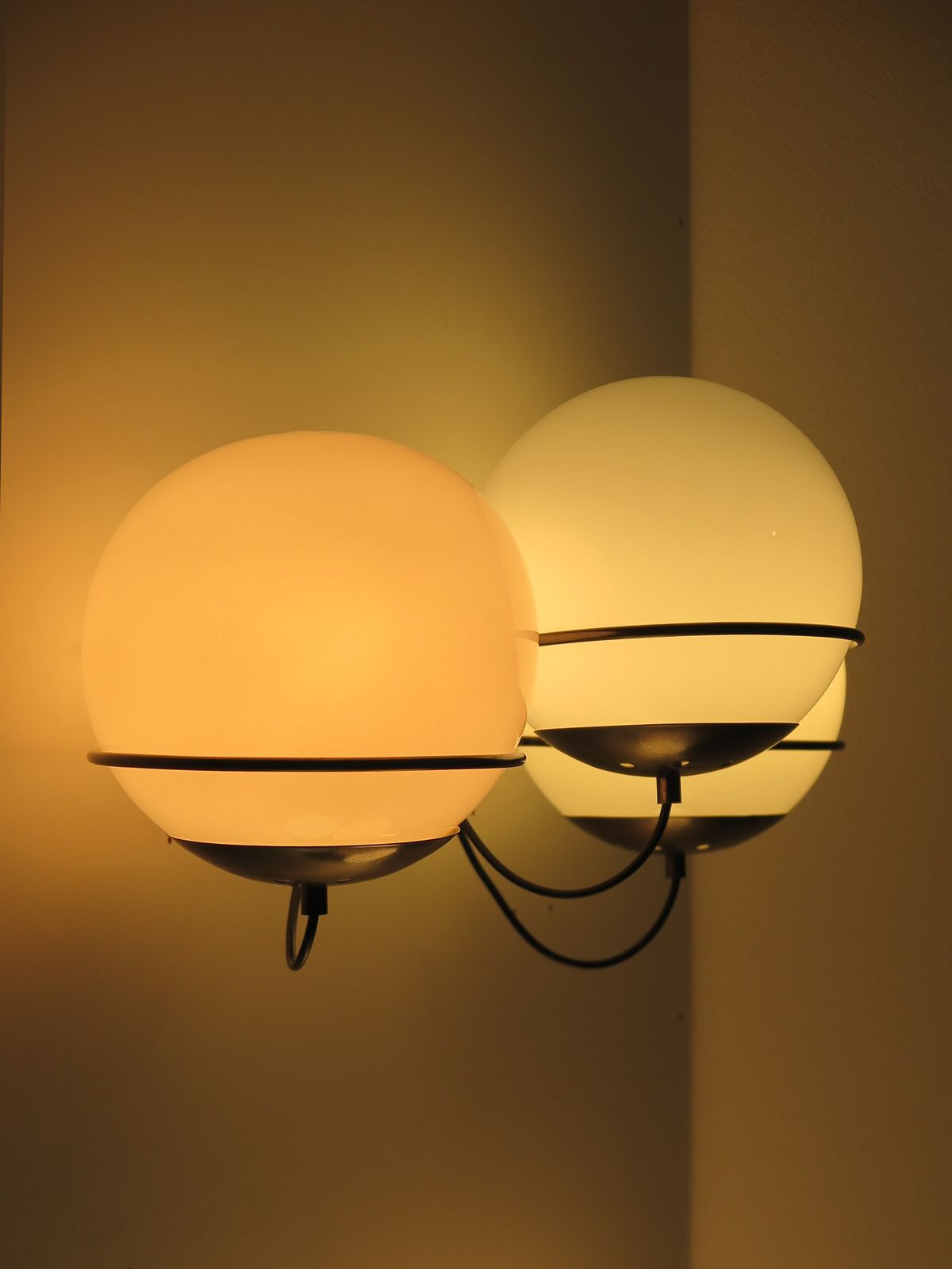 Italian Candle Metal Glass Sconces Wall Lights Set Of Two, 1960s photo Lighting