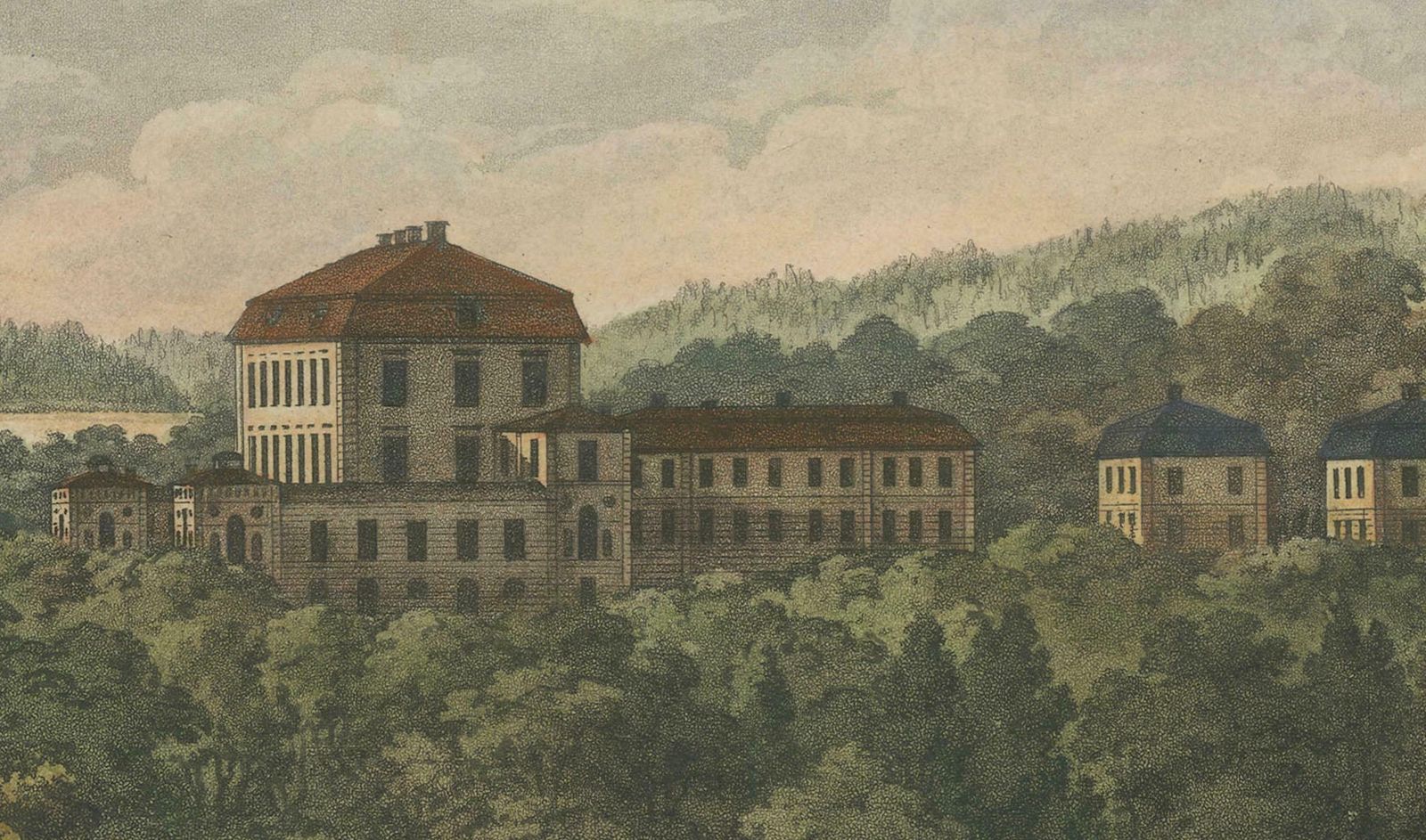 Pastoral Elegance: Ulrik Thersner's 1824 Aquatint Of Djursholm Castle photo Art