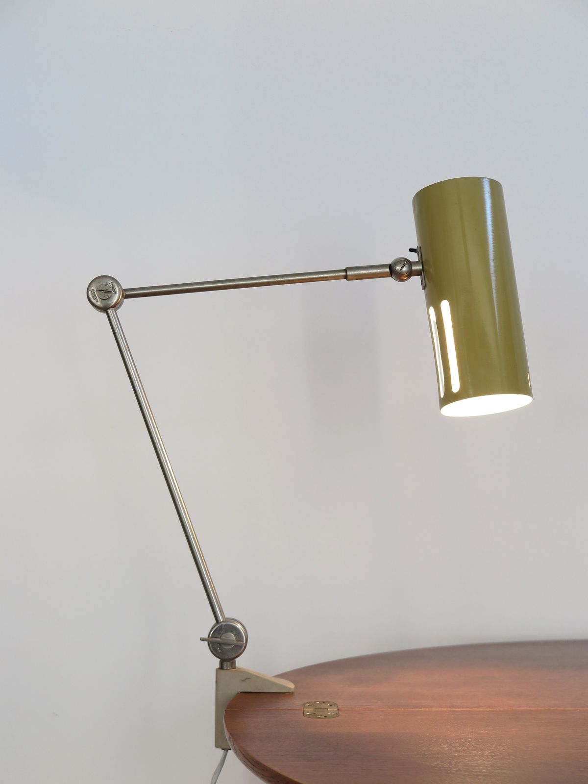 Italian Stilnovo Metal Clamp Lamp 1950s