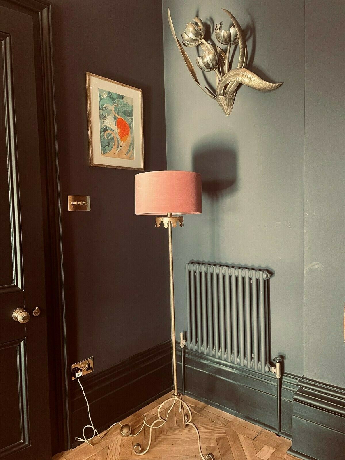 Mid Century Spanish ‘Crown’ Floor Lamp photo for sale