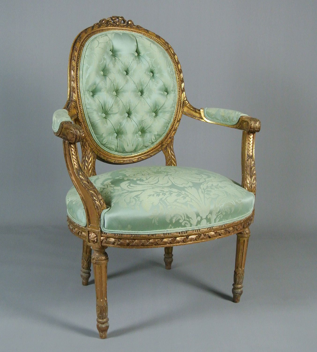 Fine Georgian Giltwood Arm Chair In The Manner Of Thomas Chippendale photo furniture