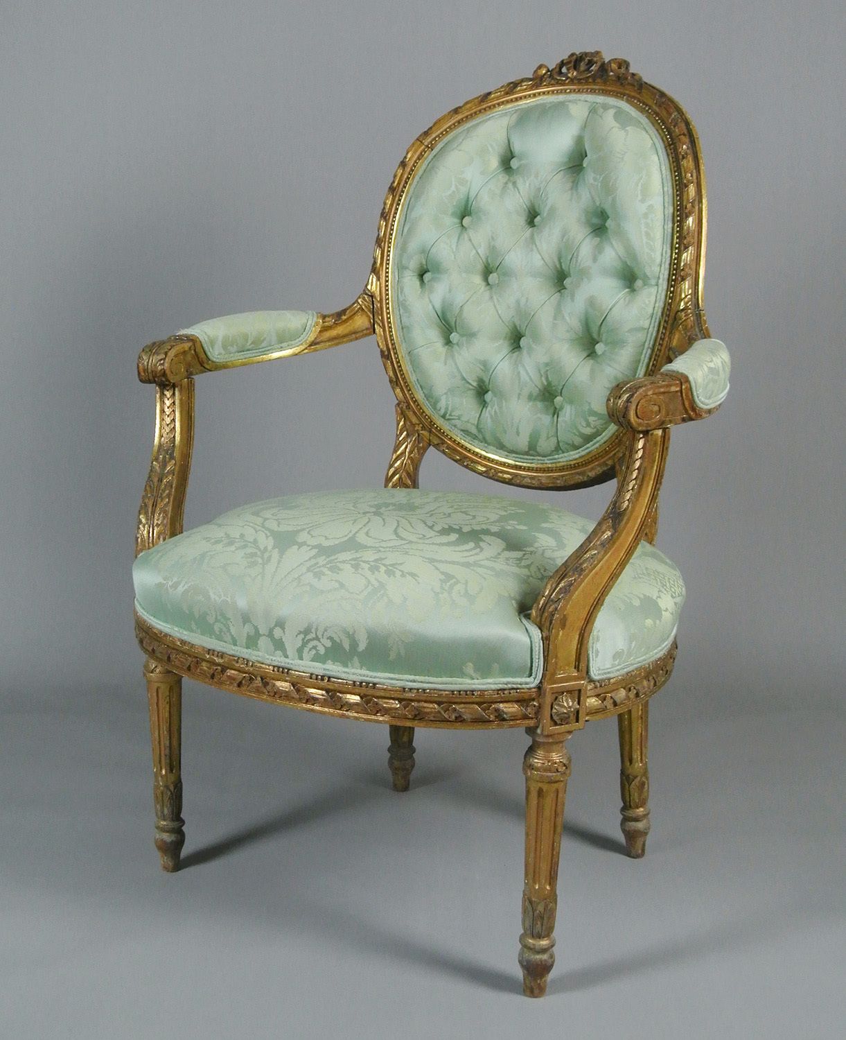 Fine Georgian Giltwood Arm Chair In The Manner Of Thomas Chippendale photo for sale