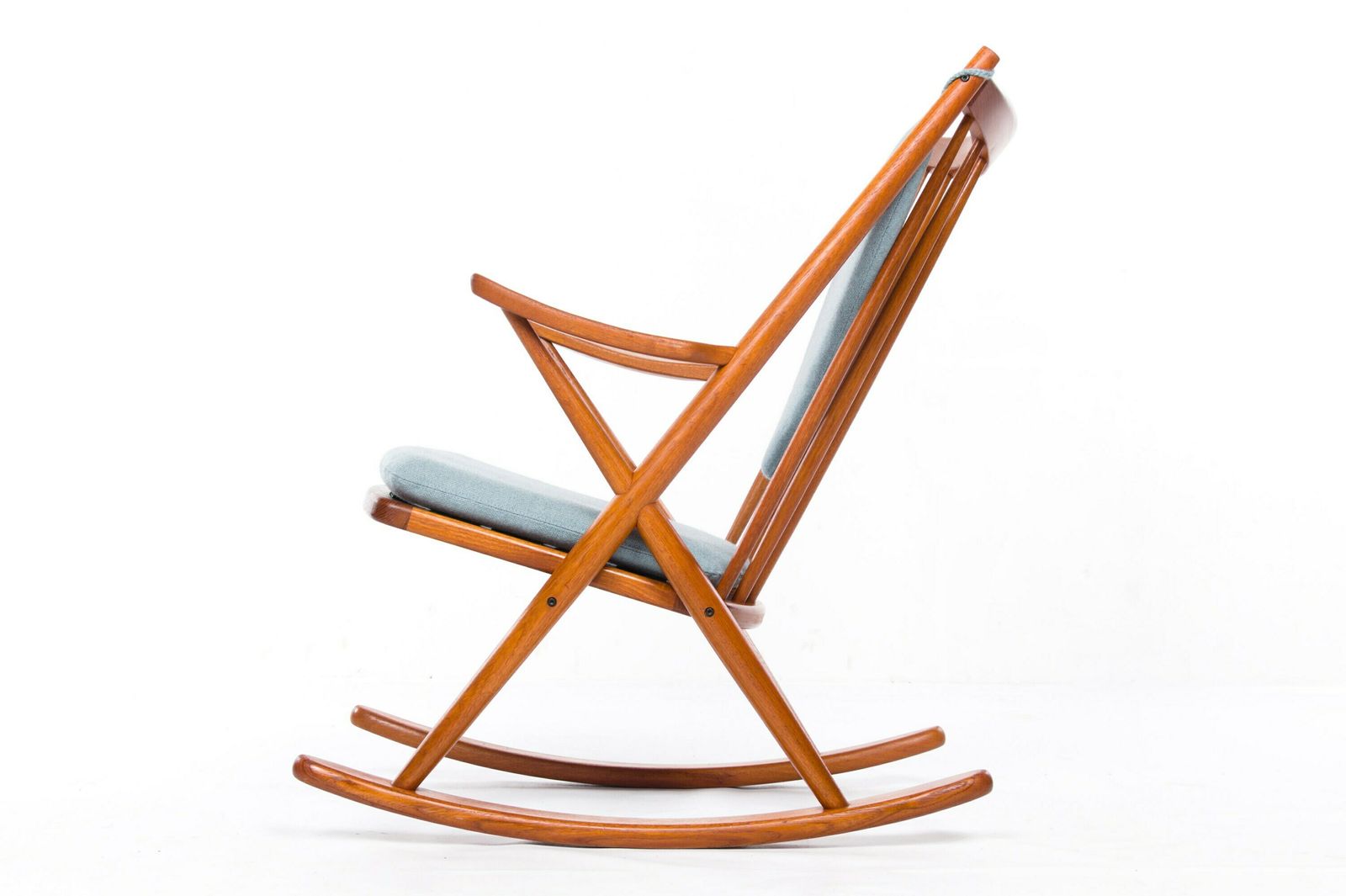 Rocking Chair Mid Century Teak Vintage, By Frank Reenskaug For Bramin