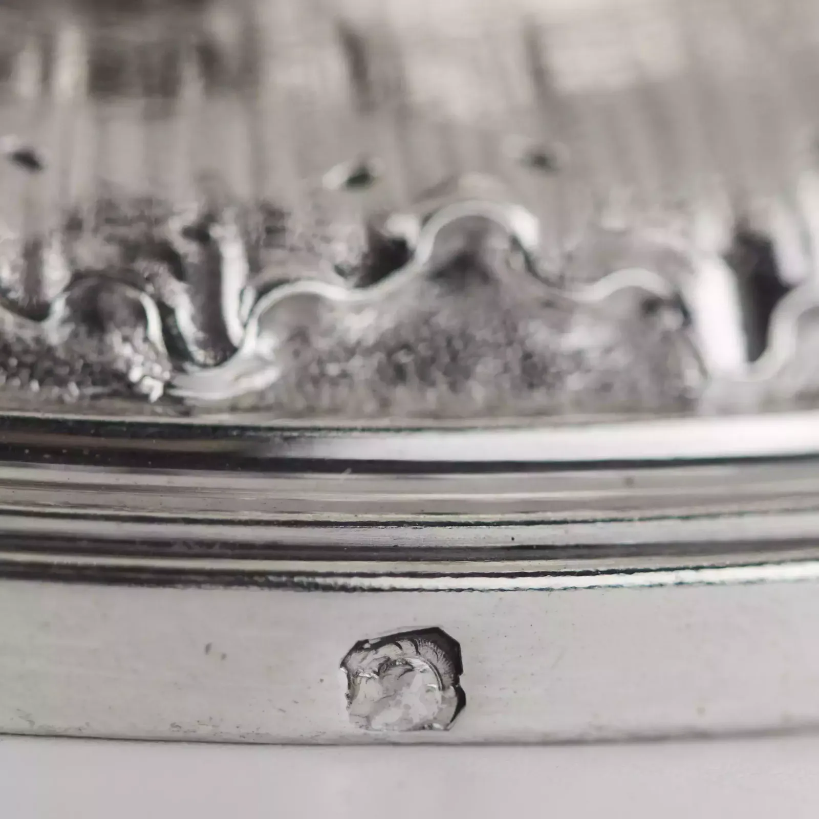 Pair Of French Spiral Glass Wine Jugs With Silver Late 19th Century photo for sale