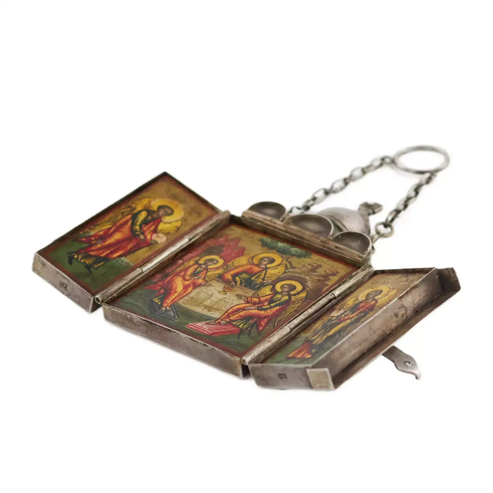 Three Leaf, Silver Folding In The Form Of A Temple. I.V.Zakharov. 1862 Moscow. photo for sale
