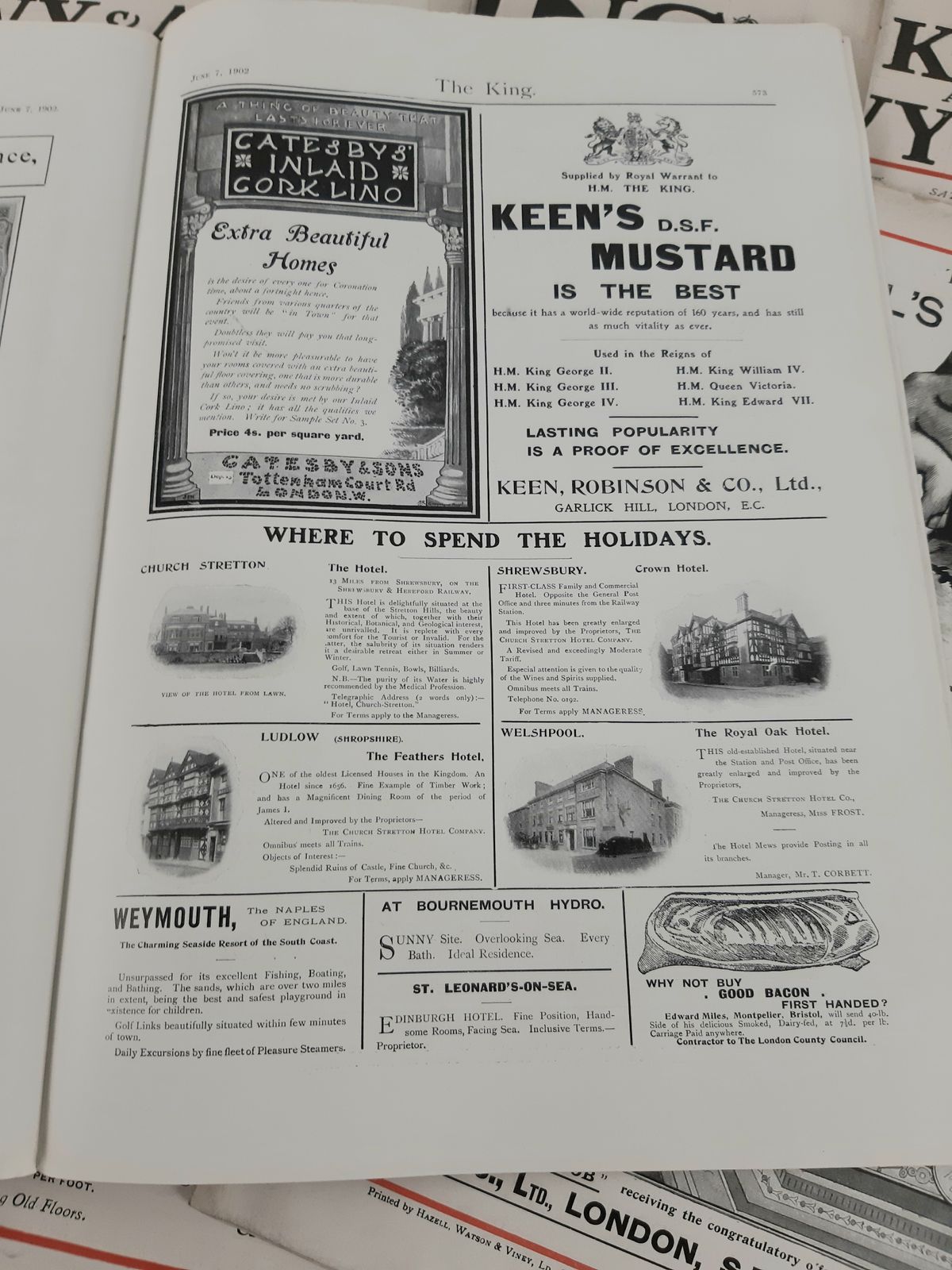 photo furniture Edwardian Collection The King Magazine 1902 1903
