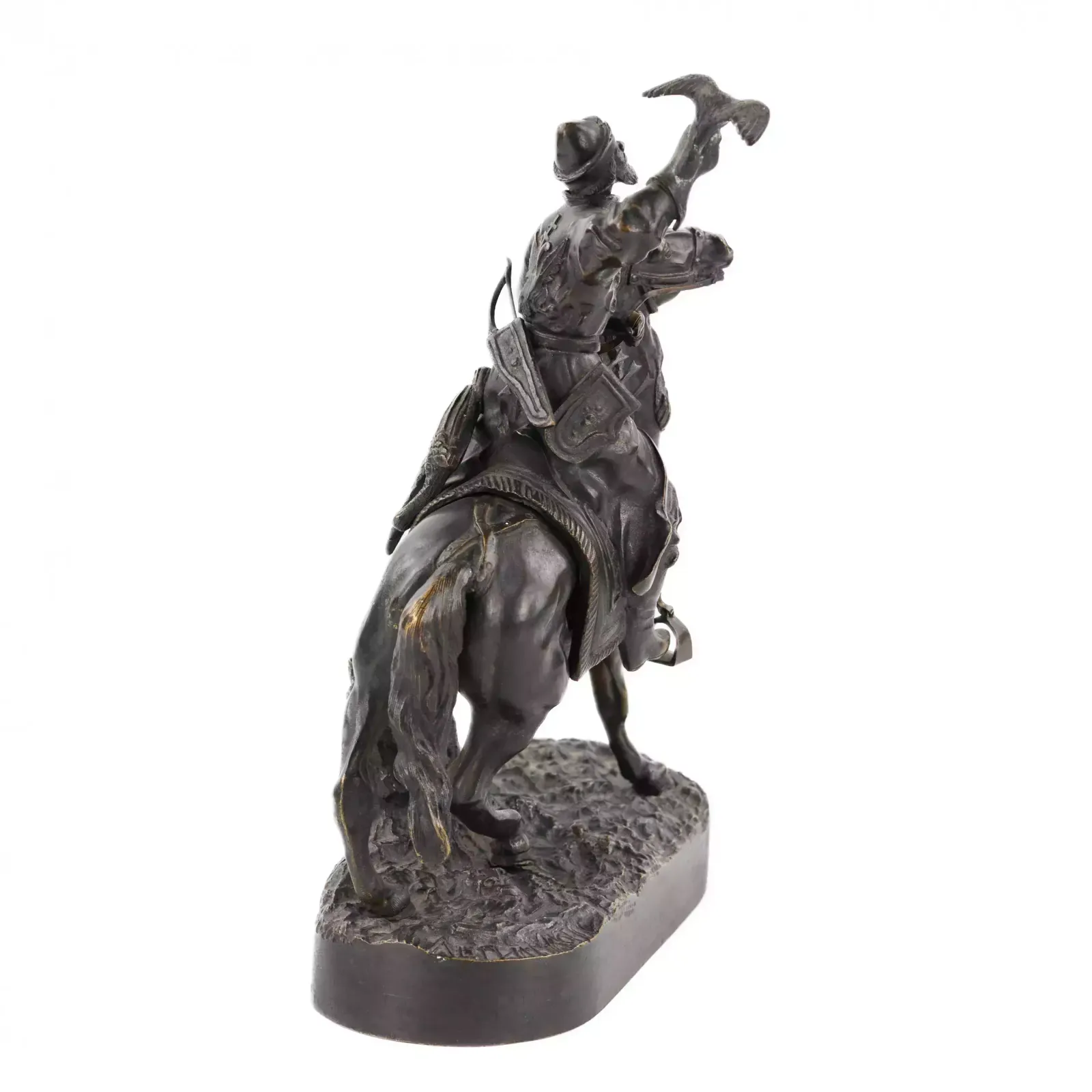 Bronze Sculpture Of The Tsars Falconer. Model E. Lancer. Russia photo for sale