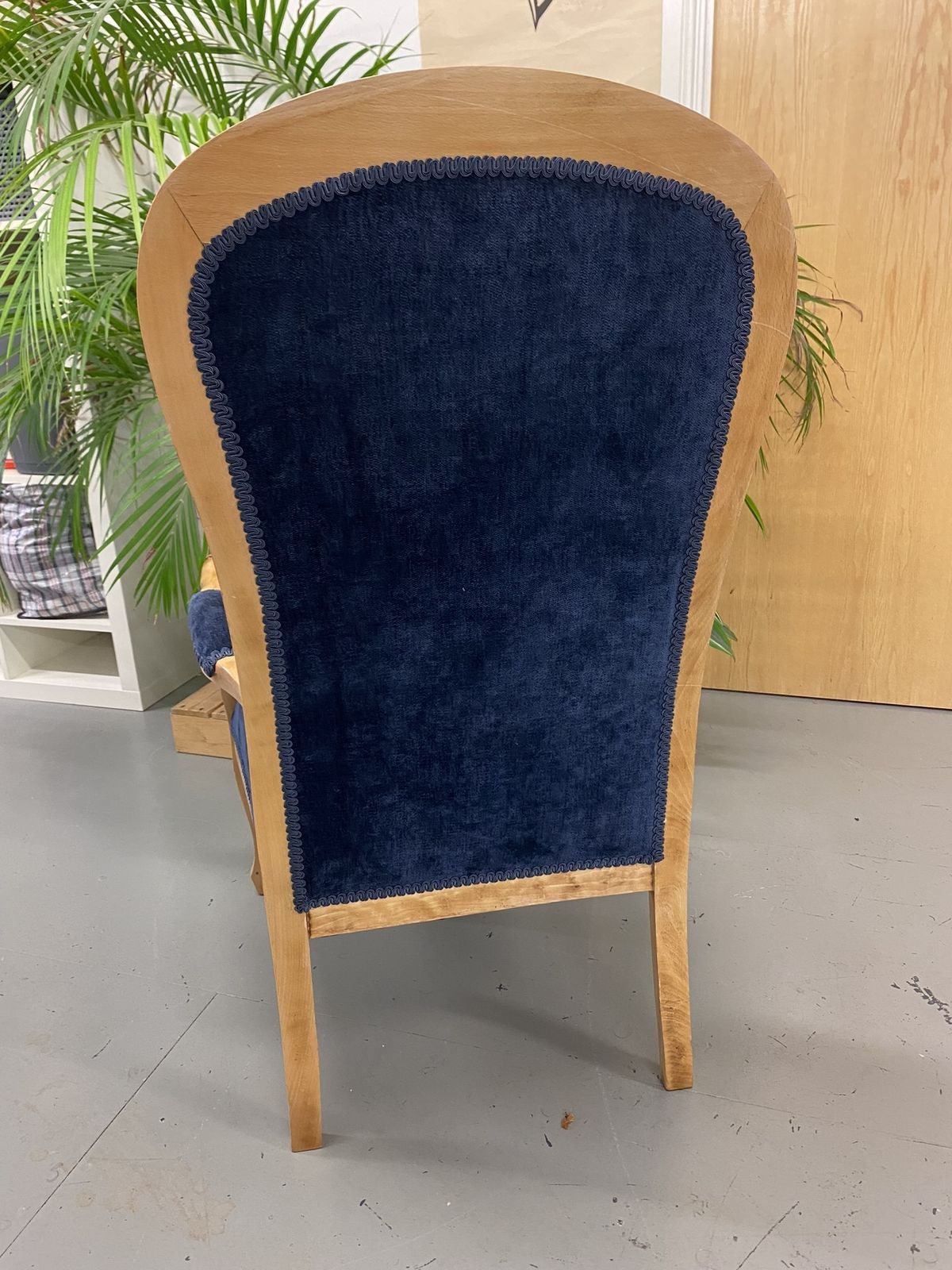 Fully, Traditionally Upholstered Queen Anne Style Reproduction Chair photo vinterior