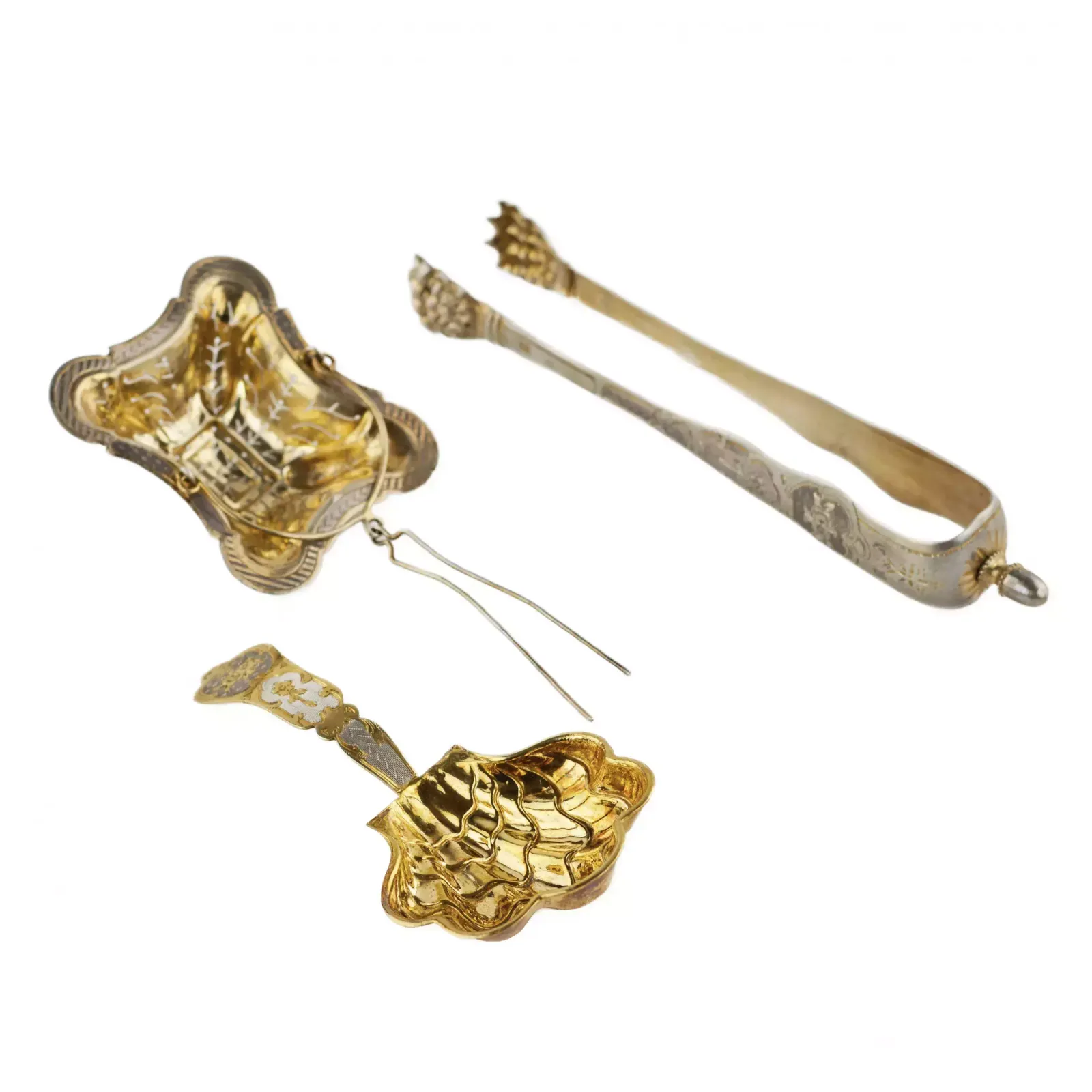 French Silver Tea Set, For 12 Persons, In The Original Box Boulle. Frontier Of The 19th And 20th Centuries. photo 1603.0