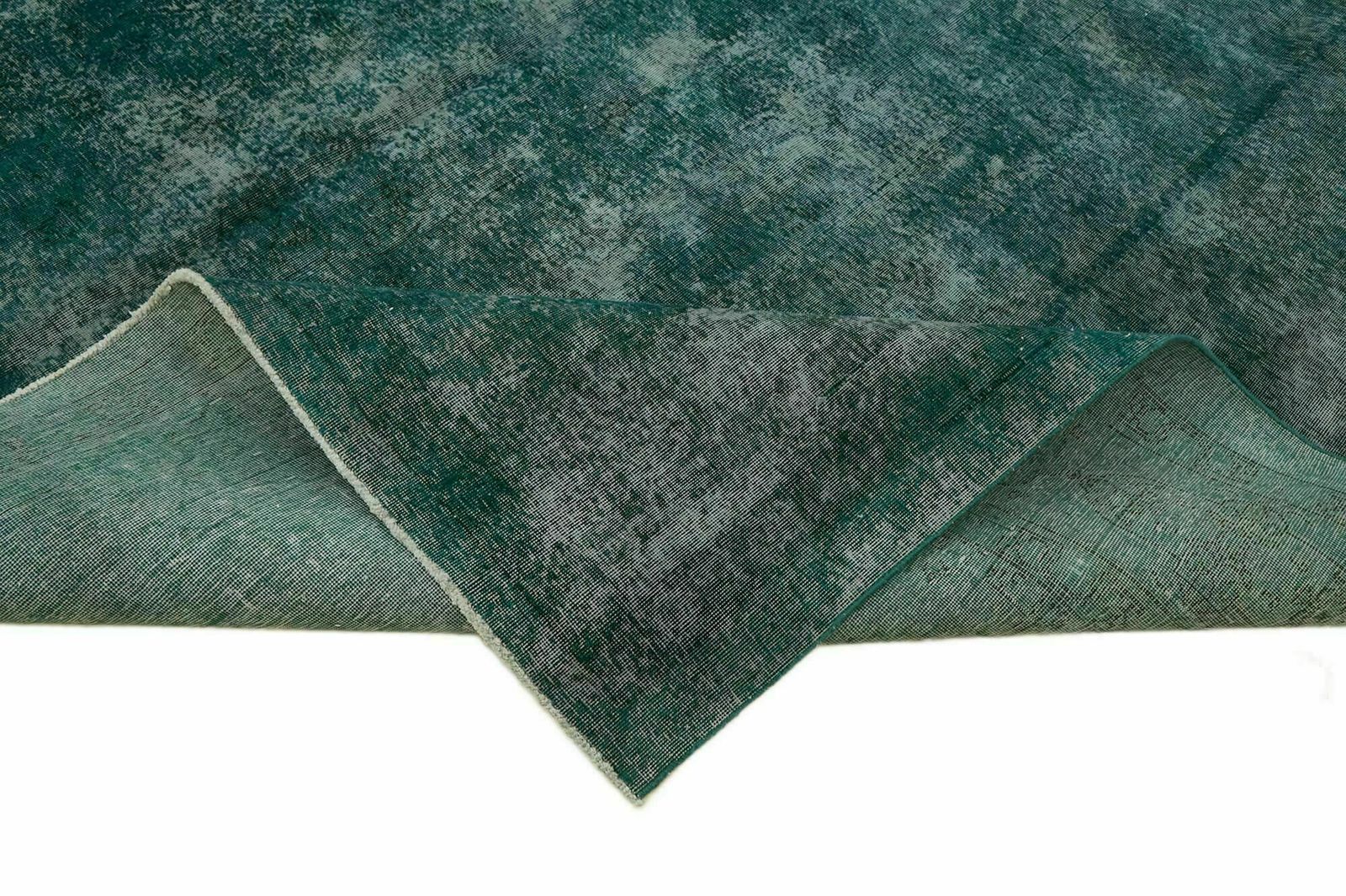 10x13 Turquoise Overdyed Large Area Rug photo vinterior