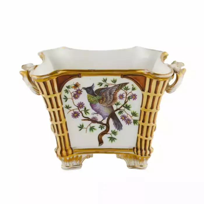 Porcelain Flowerpot From The Miklashevsky Factory. Russia Mid 19th Century. photo 2988.0