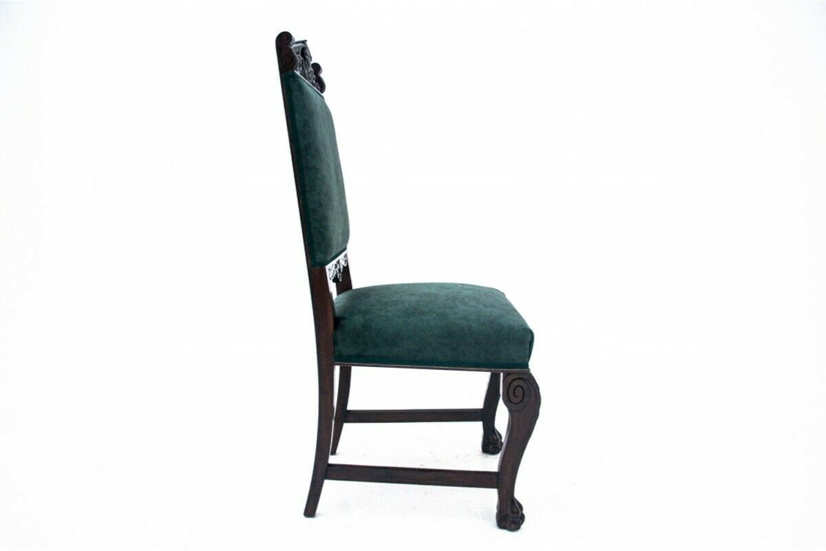 Furniture A Pair Of Antique Chairs On Lion's Paws, Western Europe, Circa 1920. photo