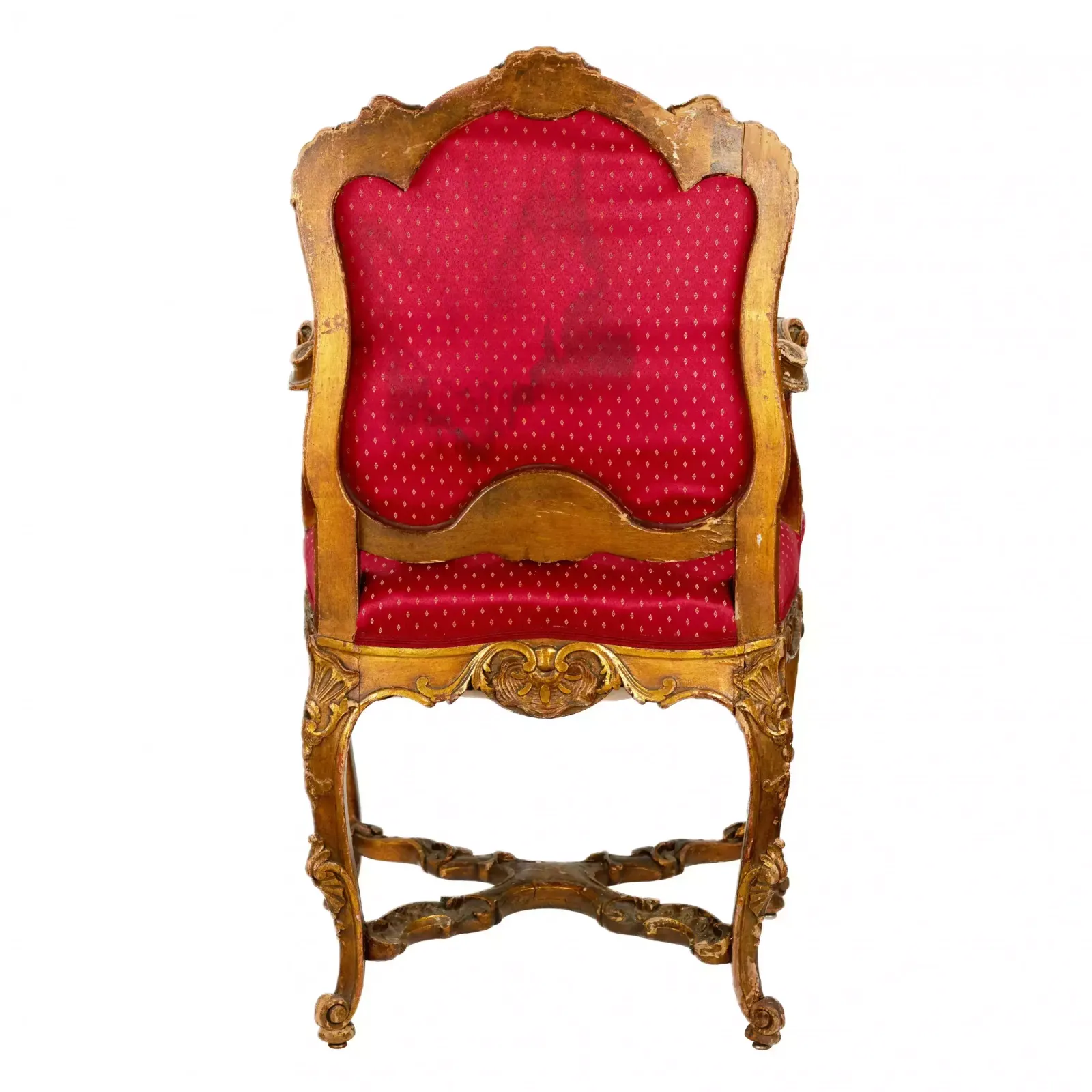Magnificent, Carved Chair In The Rococo Style Of The 19th 20th Centuries. photo vinterior
